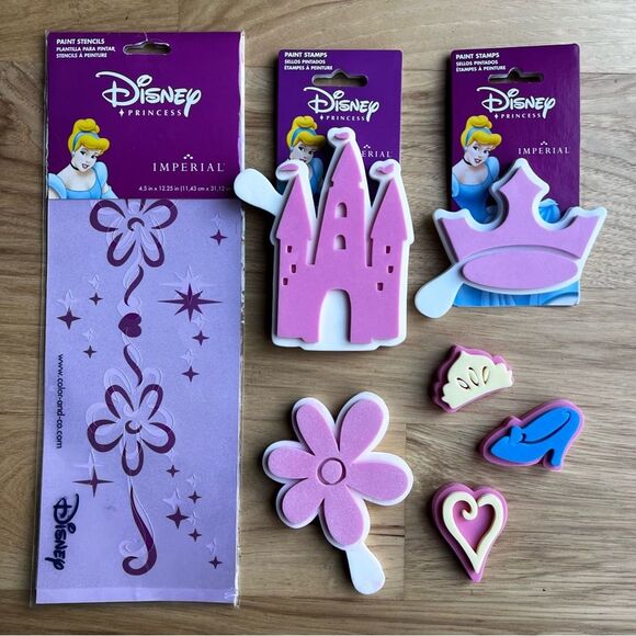5/$20 Disney Princess Paint Stencil Stamps Cinderella Girls Room Decor - Picture 3 of 3